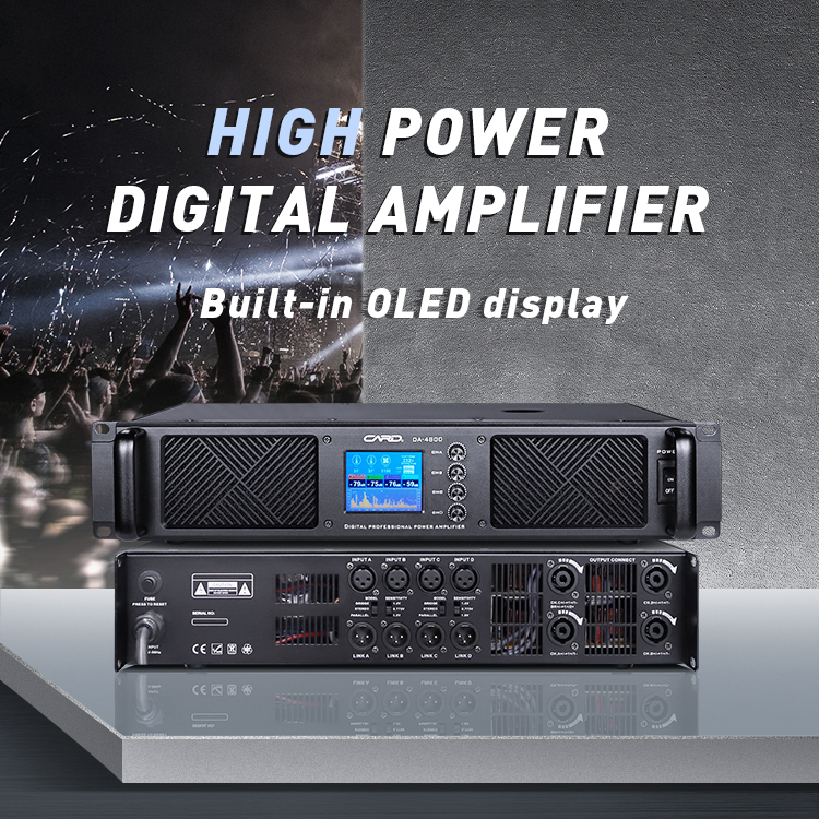 1500W 4 channel stage DJ line array Class D digital amplifier