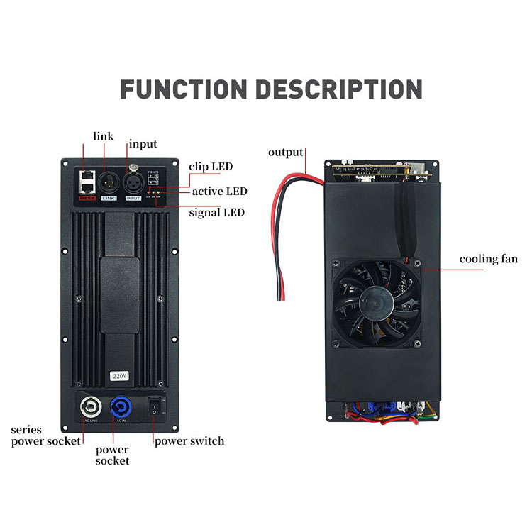 Class D 800W DSP Speaker Amplifier Board