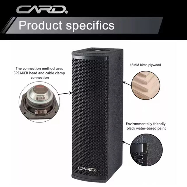 PA Sound System Vertical column 4 inch 250W Professional speaker