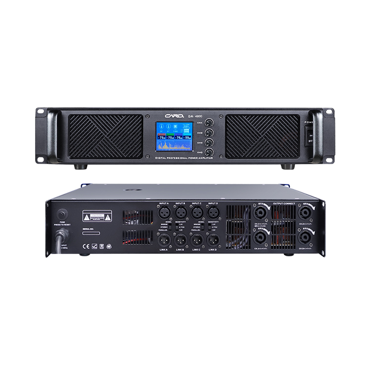 1500W 4 channel stage DJ line array Class D digital amplifier