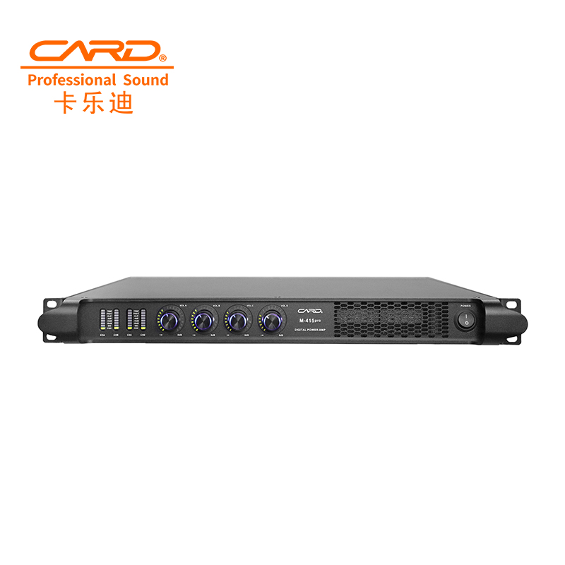 Portable 2/4 Multi-Channel 4 Ohm Stereo Power Amplifier Metal Shell for Conference Halls