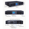 Class d 2U 2 Channel Digital Stereo Audio system 1500w amplifiers