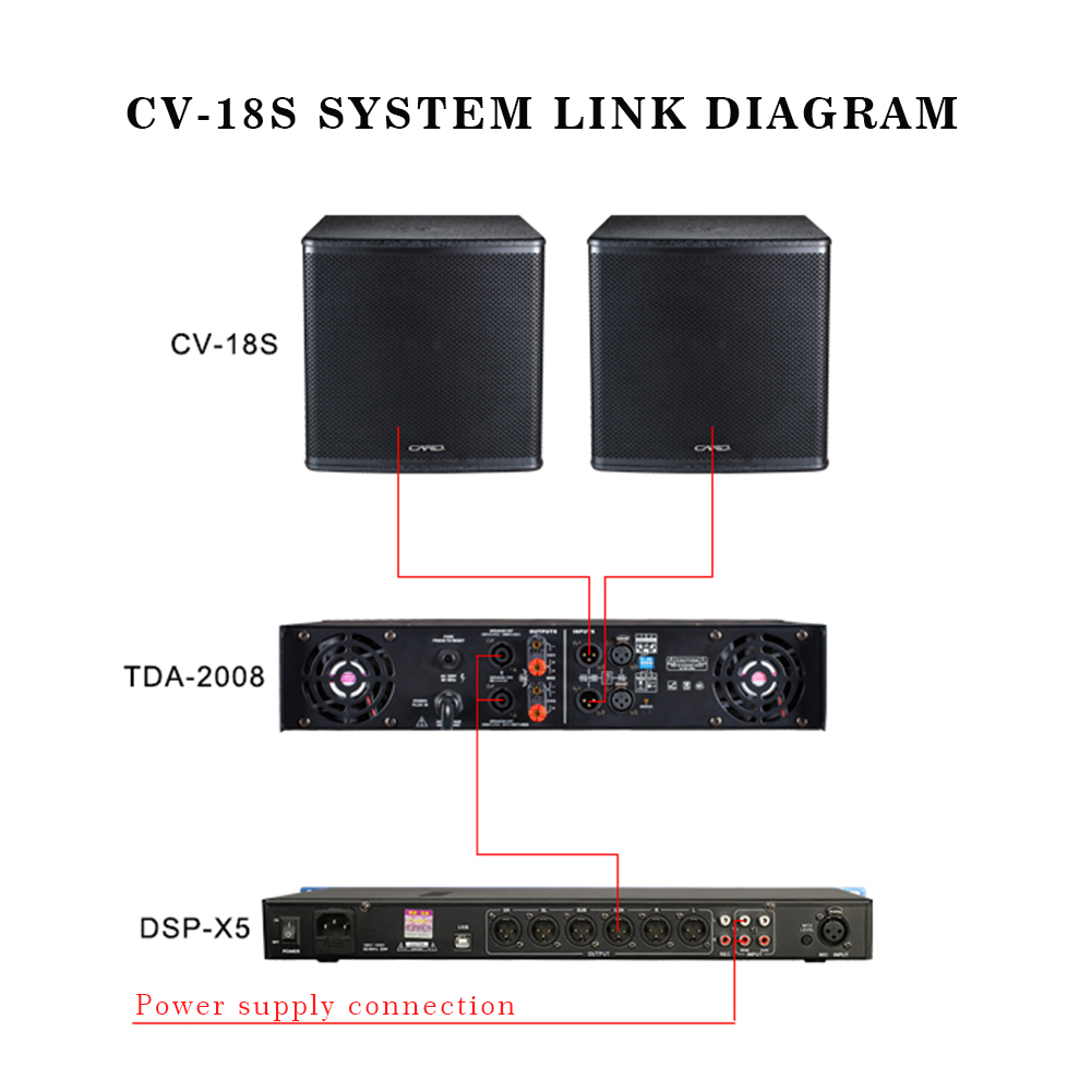 PA System Professional Concert 600W Subwoofer Speaker